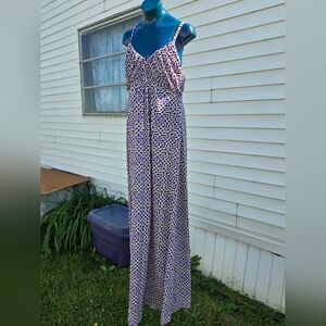 New York and Company geometric pattern maxi dress